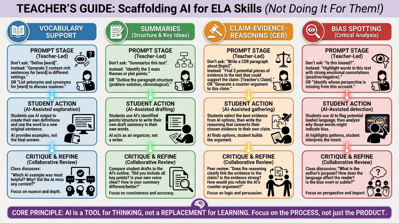 Teacher guide - ethical AI use in ELA classrooms